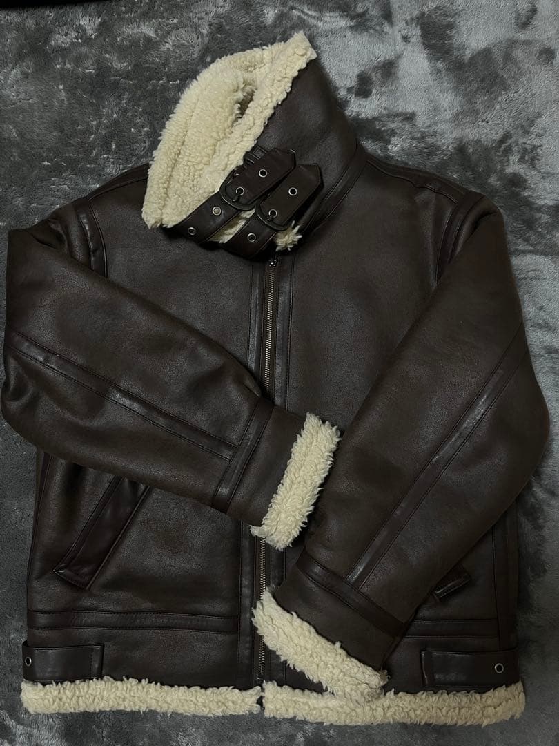 Ungrid フェイクムートンボアブルゾン ブラウン MS Ungrid