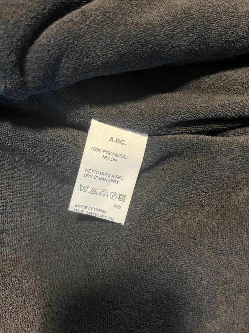 A.P.C. アーペーセー黒 ナイロンライダースジャケット