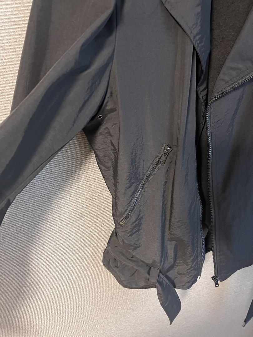 A.P.C. アーペーセー黒 ナイロンライダースジャケット