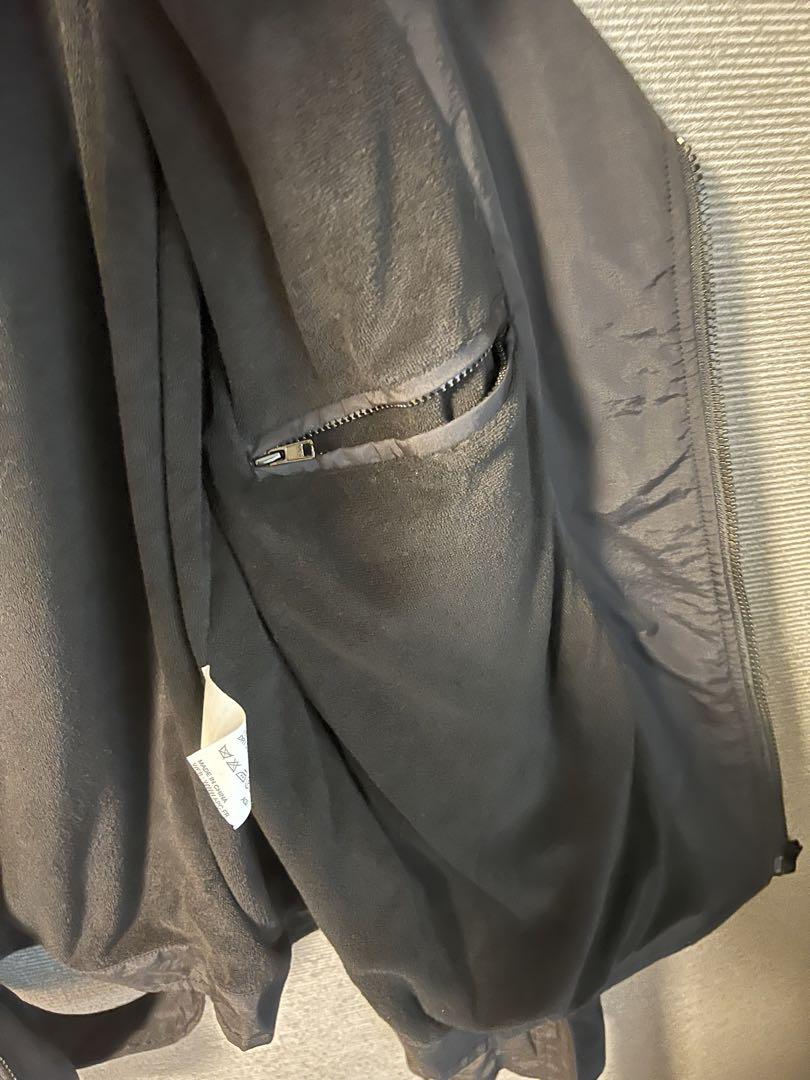 A.P.C. アーペーセー黒 ナイロンライダースジャケット
