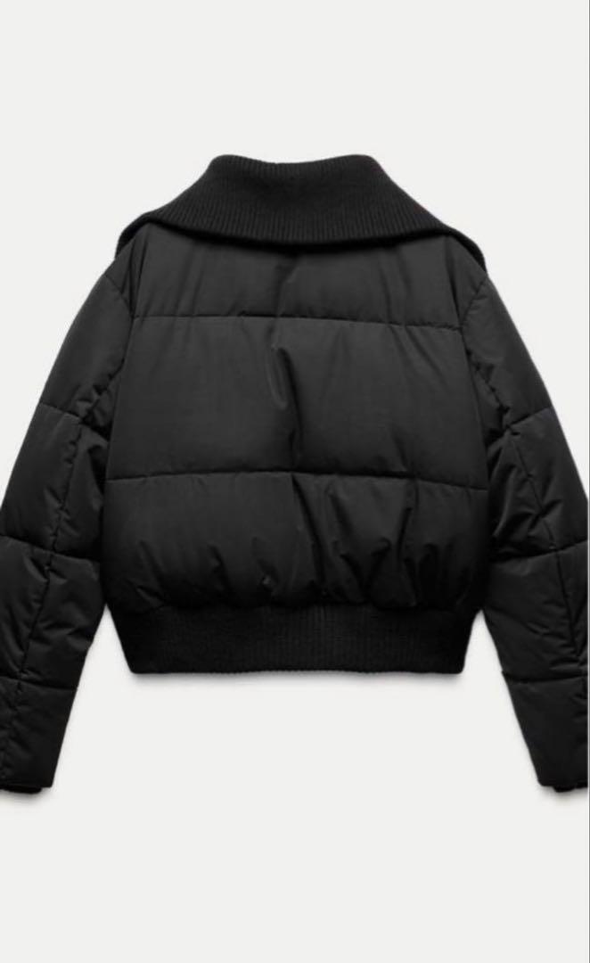 2024新作】【極美品】ZARA ダウン リブ仕上げパデッドアノラックS
