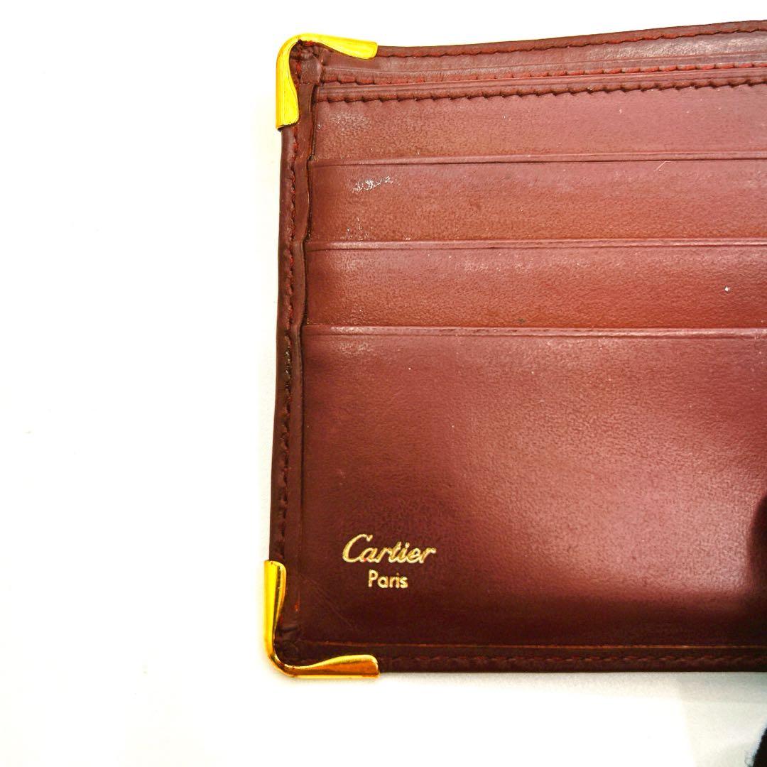 【Cartier】カルティエ マストライン 2つ折り財布 レザー