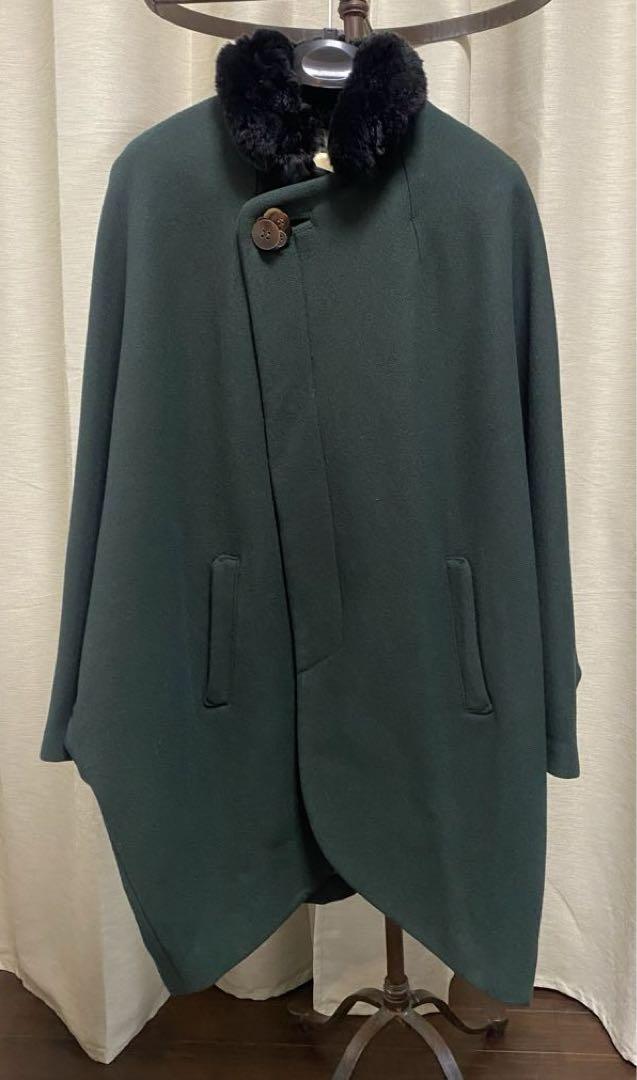 matohu(マトフ) ふきよせ　ドルマンスリーブウールコート　グリーン　L