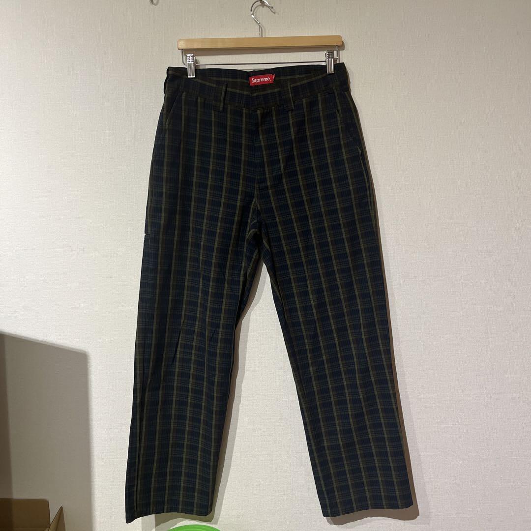 【最終値下】supreme plaid work pants 30