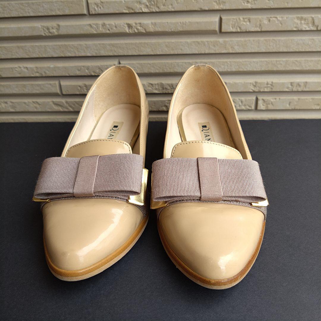ダイアナ　DIANA オペラシューズ DIANA ダイアナ オペラシューズ 美品 23 1/2 ネイビー/ベージュ