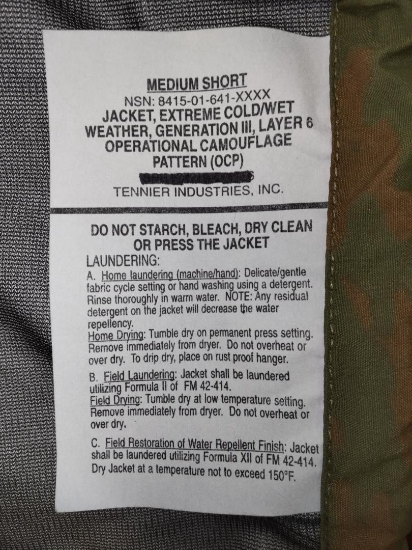 米軍 US Army OCP L6 ゴアテックスジャケット (M/S)