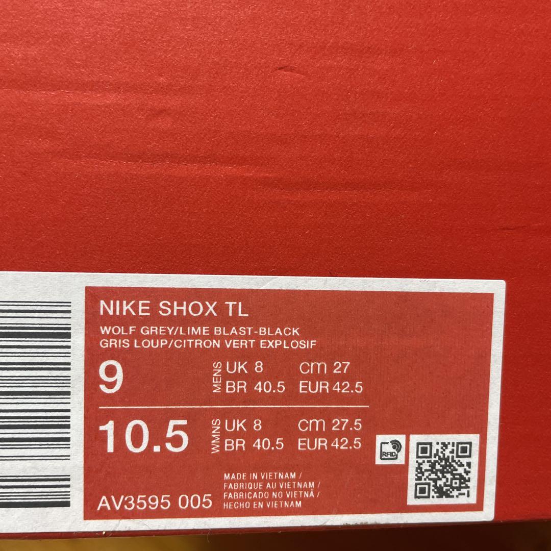Nike Shox TL \"Wolf Grey/Black“メンズサイズ27cm