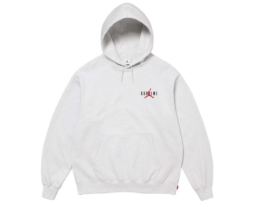 Supreme×Jordan Hooded Sweatshirt M Grey