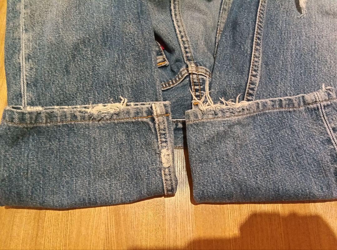 Levi's501 裏ボタン553 サークルR ダメージW30L32