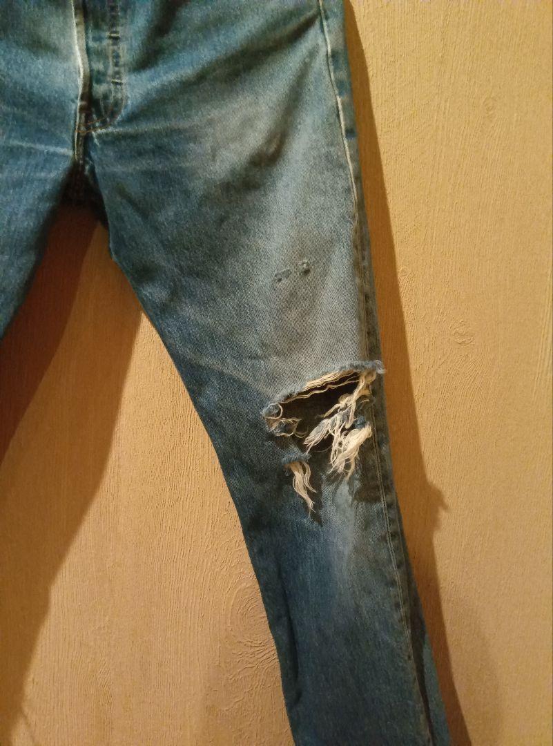 Levi's501 裏ボタン553 サークルR ダメージW30L32