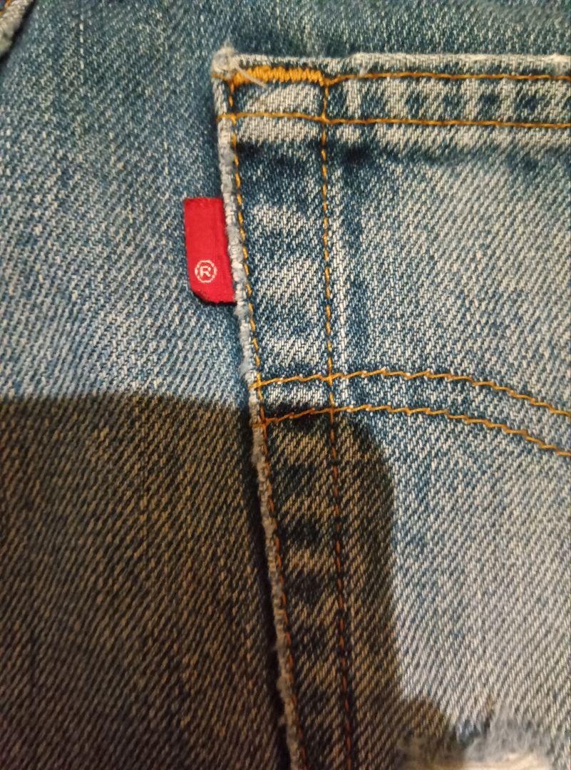 Levi's501 裏ボタン553 サークルR ダメージW30L32