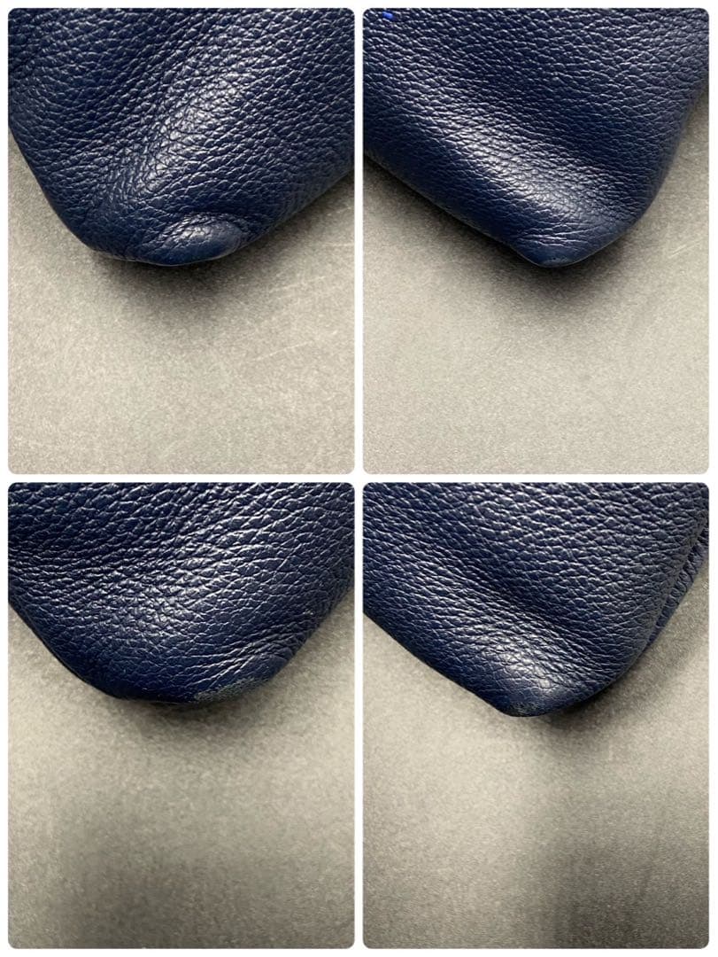 【美品】フルラ ショルダーバッグ ダークネイビー レザー 【美品】フルラ ショルダーバッグ ダークネイビー レザー