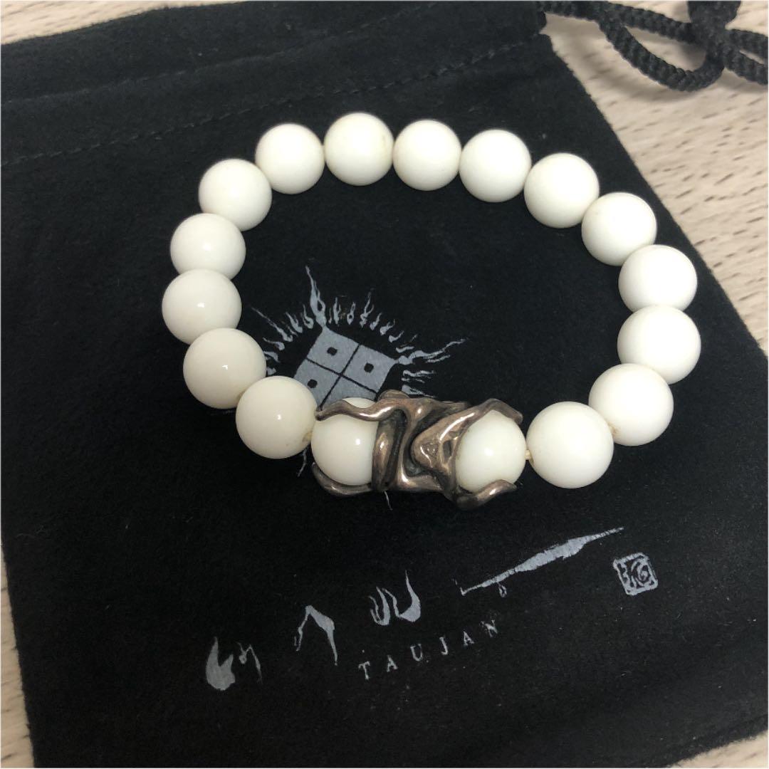 TAUJAN タウジャン ブレスレット 数珠 ホワイトオニキス
