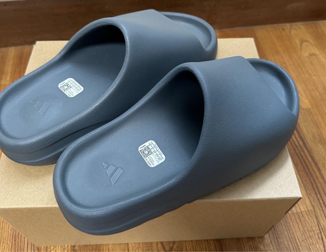靴 adidas yeezy slide slate marine