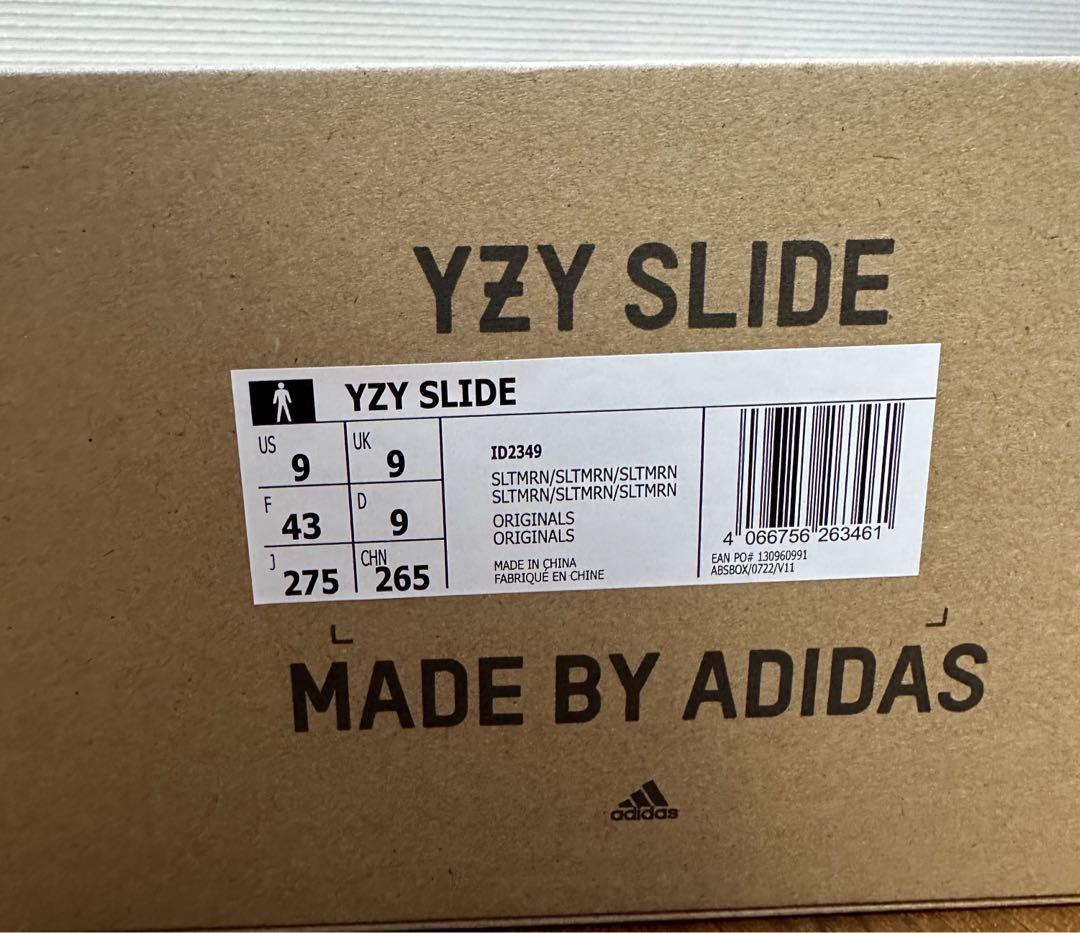 靴 adidas yeezy slide slate marine