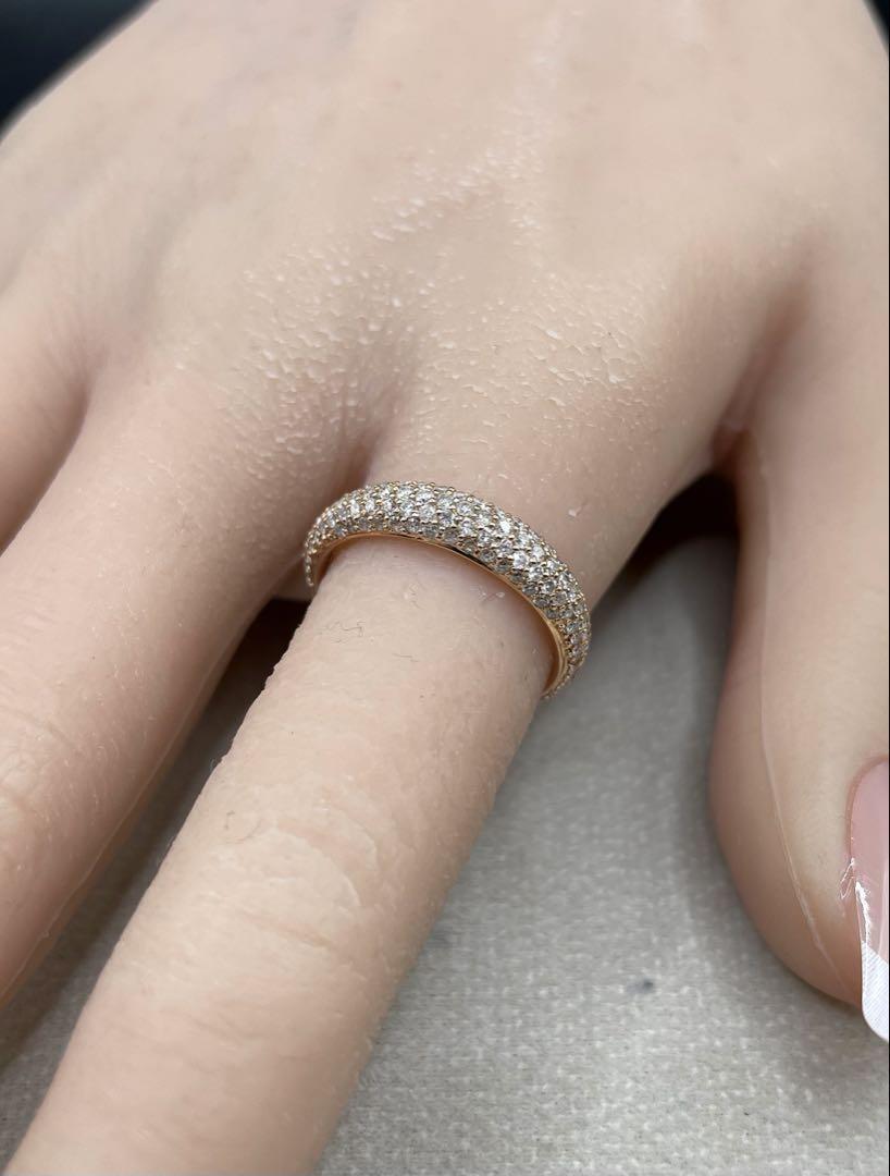 専用JF220★高級 ダイヤモンド0.63ct K18PG パヴェ リング 専用JF220☆高級 ダイヤモンド0.63ct K18PG パヴェ リング