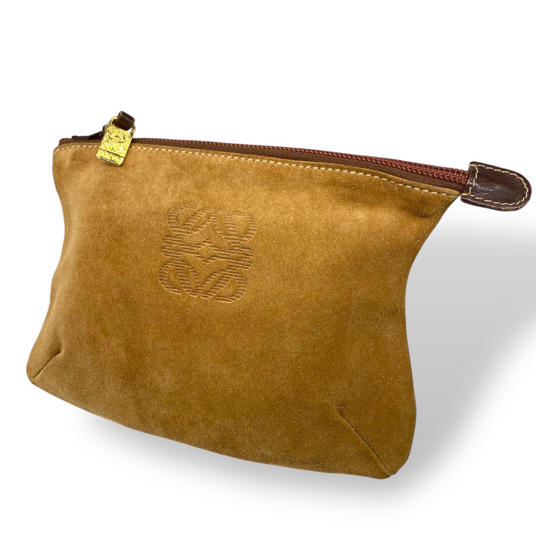 LOEWE ロエベ　アナグラム　スエード　ポーチ　小物入れ