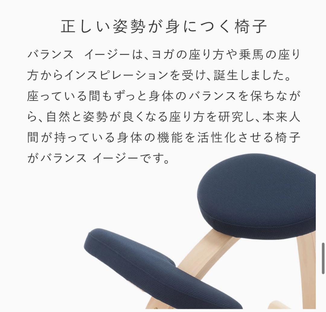 バランスチェア イージー ネイビー バランスラボ 姿勢が良くなる