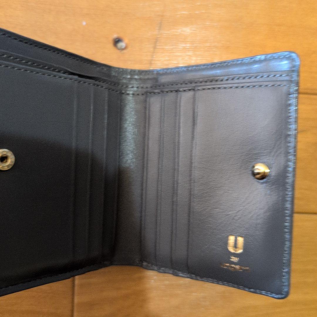 #UNGARO レザー 三つ折り財布 Uのロゴ