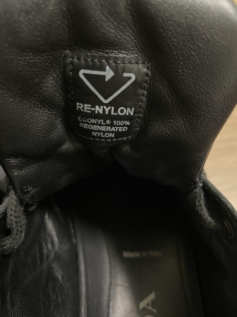 【PRADA】レザーx Re-Nylon ハイトップスニーカー