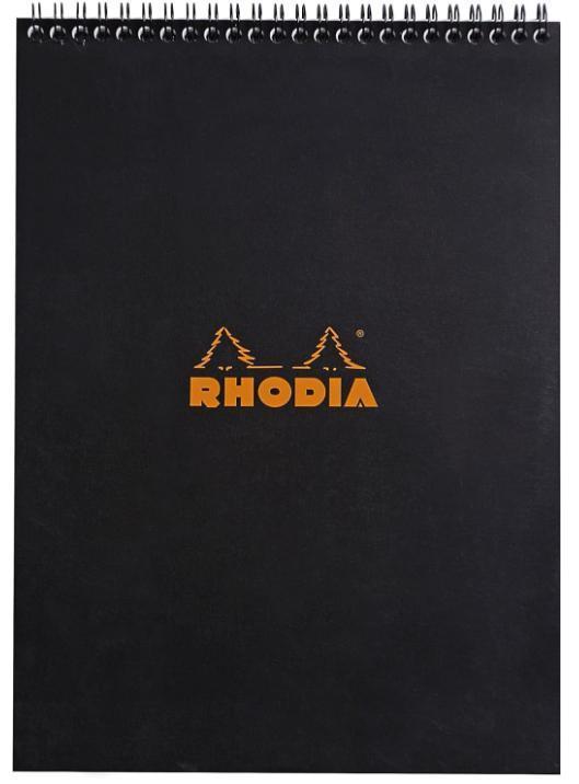 Rhodia ワイヤー綴じメモ帳 グラフ 80シート ブラック A4