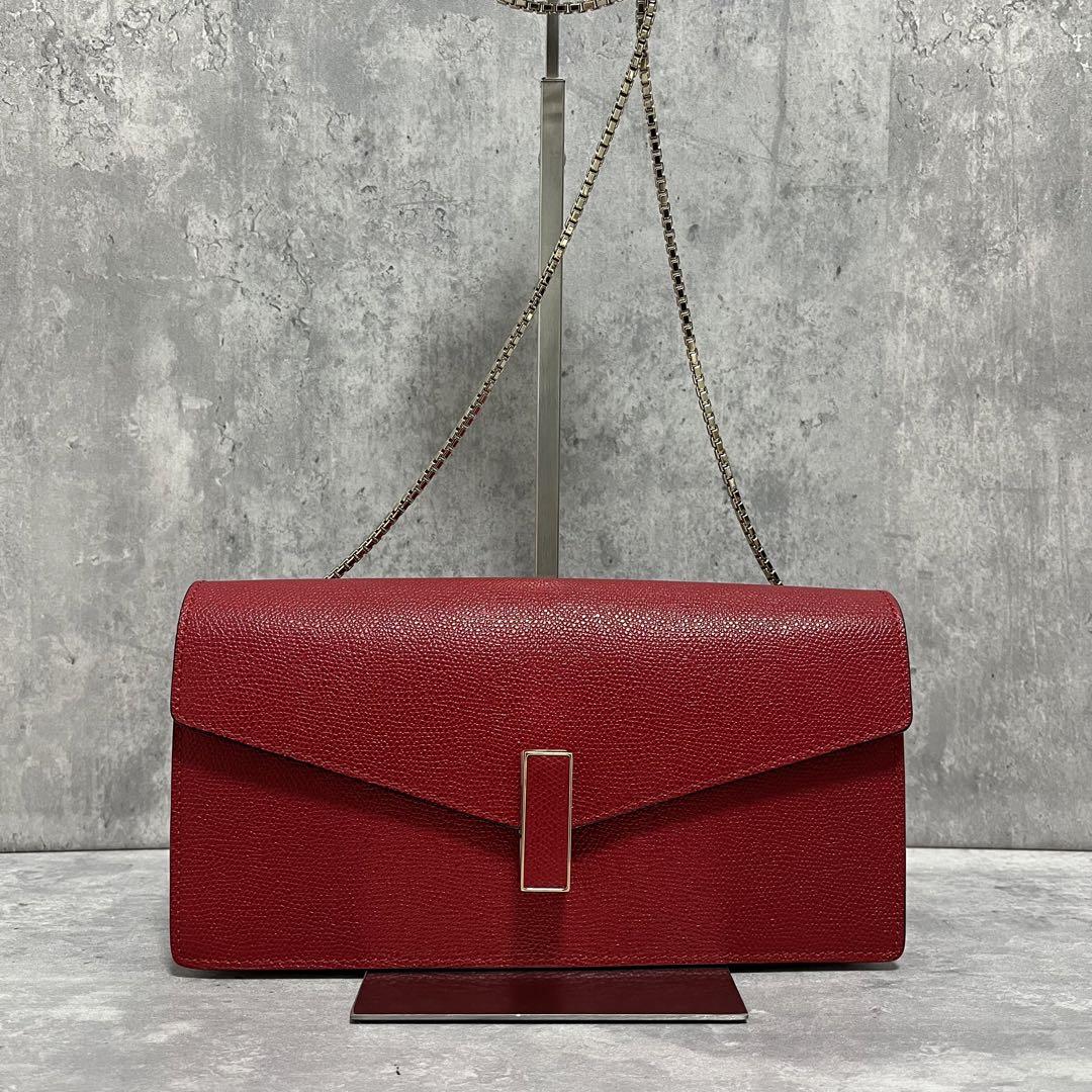 極美品✨ Valextra レザー ショルダーバッグ パーティ 2way