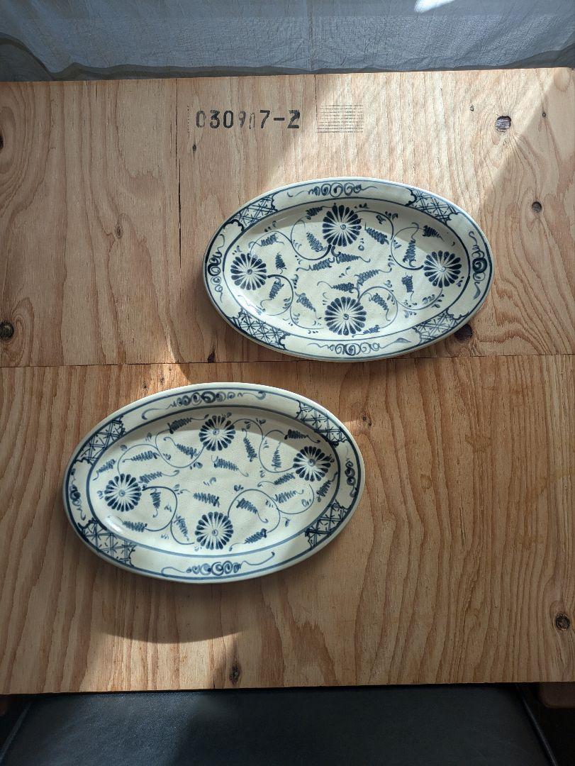 バッチャン焼オーバル28cm×18cm 2枚セット