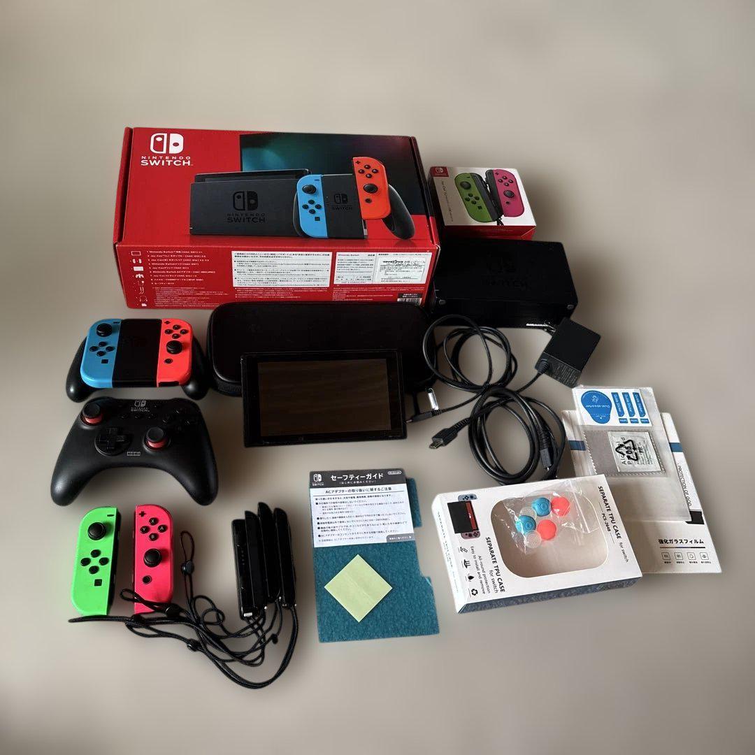 Switch Joy-Con HORI コントローラー 強化ガラスSDカード - メルカリ