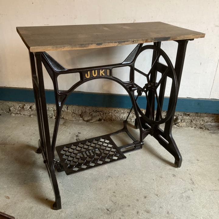 ミシン 机 古材 天板 工業系 テーブル 鉄脚 足 台 cutacut.com