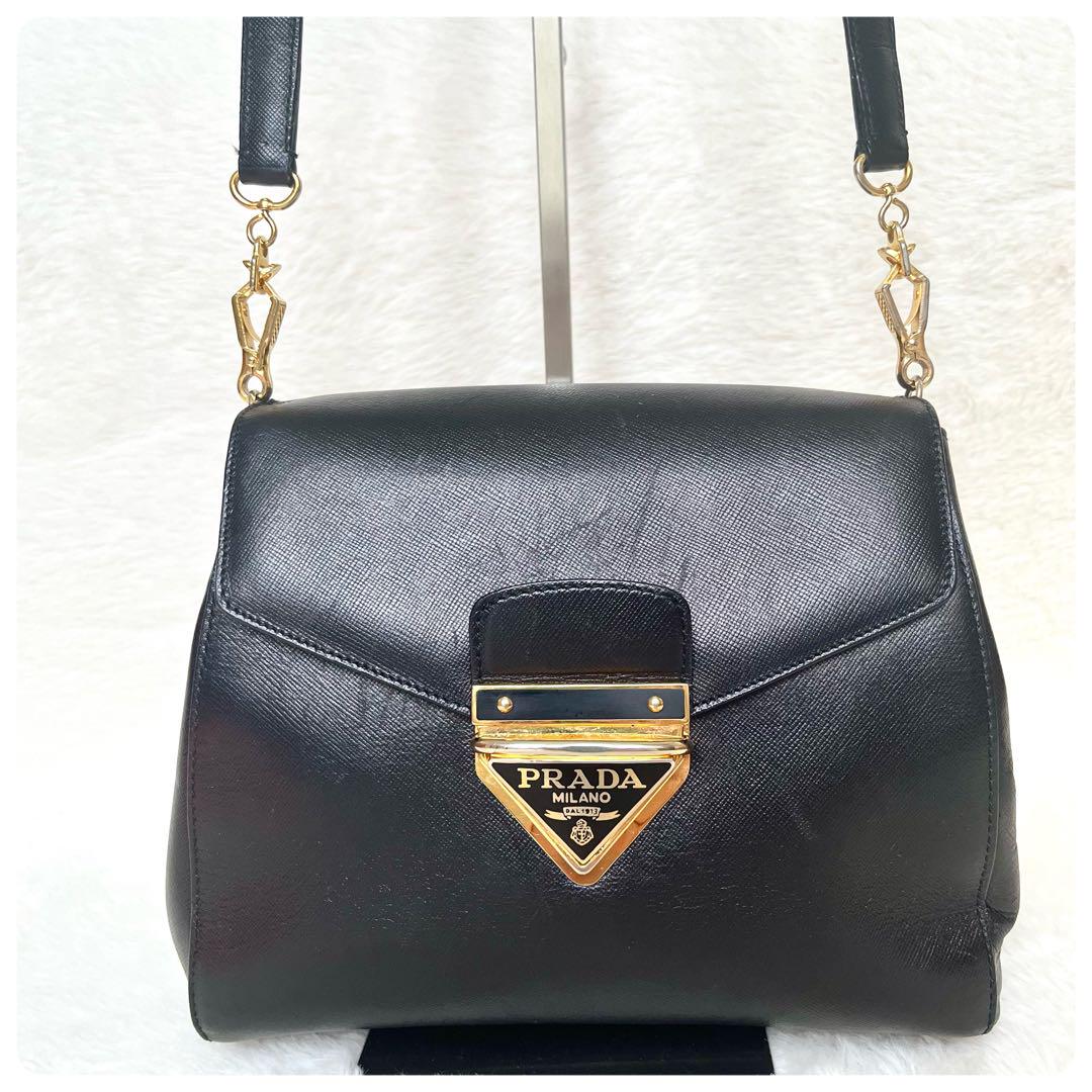 PRADA プラダ ショルダーバッグ ヴィンテージ ブラック レディース