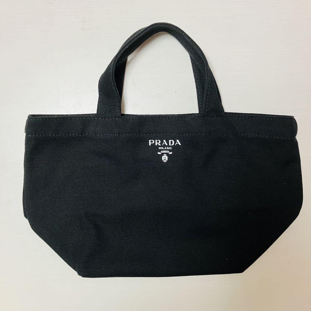 PRADA ブラック トートバッグ Prada Black Leather Shopping Bag (PRADA/トートバッグ) BLACK