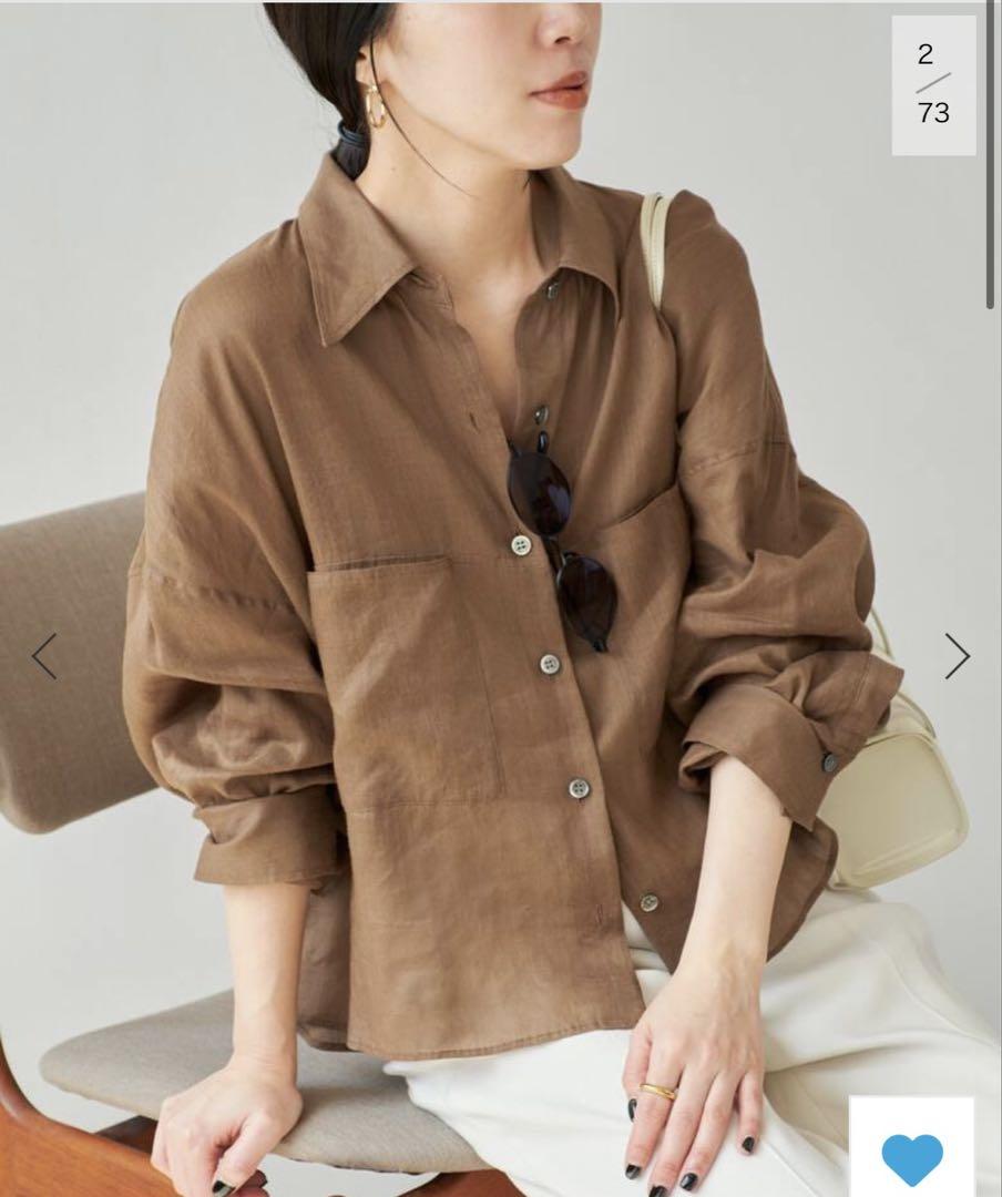 Plage RAMIE LYOCELL CROPPED シャツ