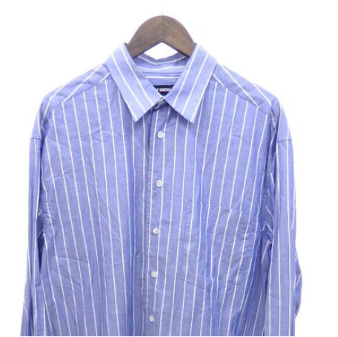 メルカリ ラフシモンズ シャツ メンズ コットン 長袖 ブルー 青 サイズ44ストライプ ラフ シモンズ 26 300 中古や未使用のフリマ