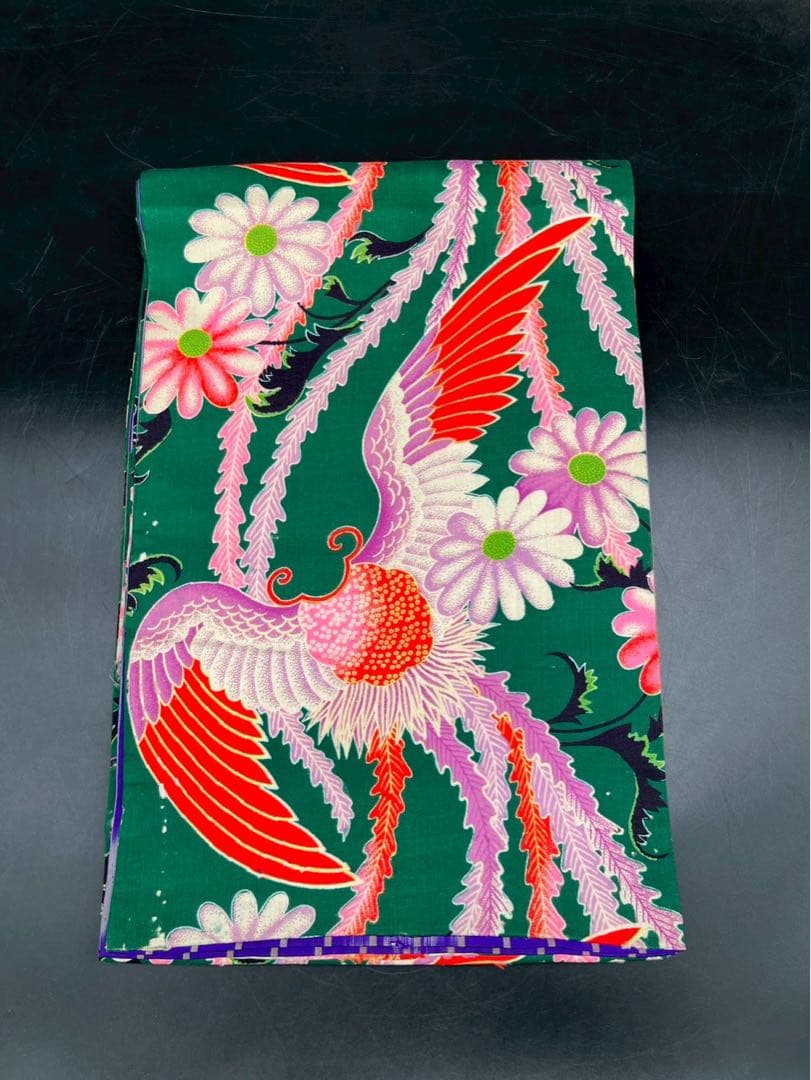 高級 正絹 洒落帯 名古屋帯 アンティーク 花柄 鳥 大正ロマン 149