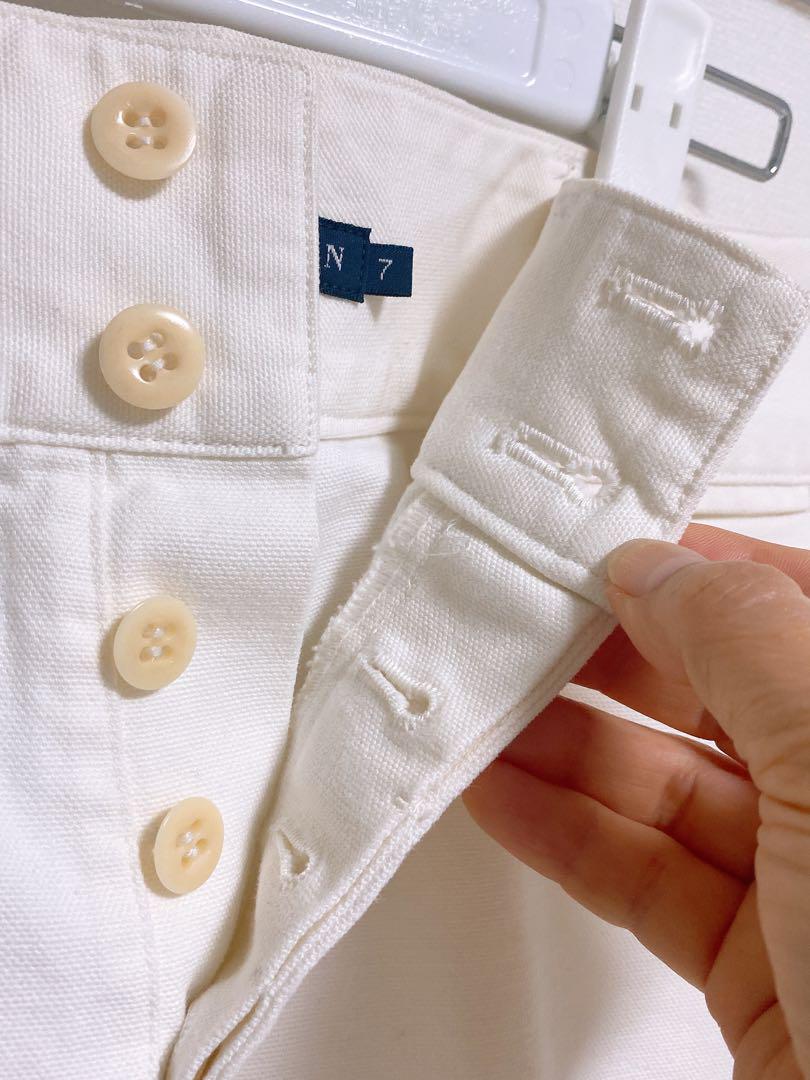 RALPH LAUREN デニム　コットンバギーパンツ　サイズ7 ホワイト　美品