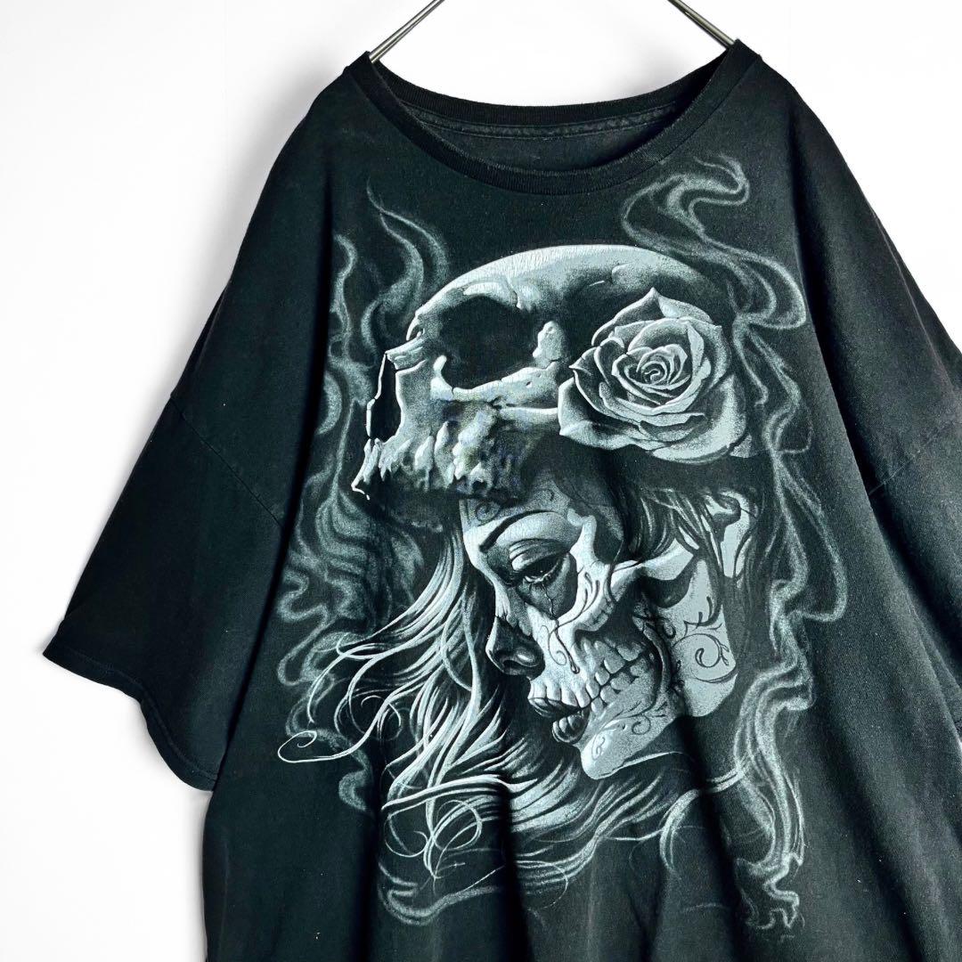 セール中⚡LIQUID BLUE スカル Tシャツ 3XL ビッグサイズ 黒