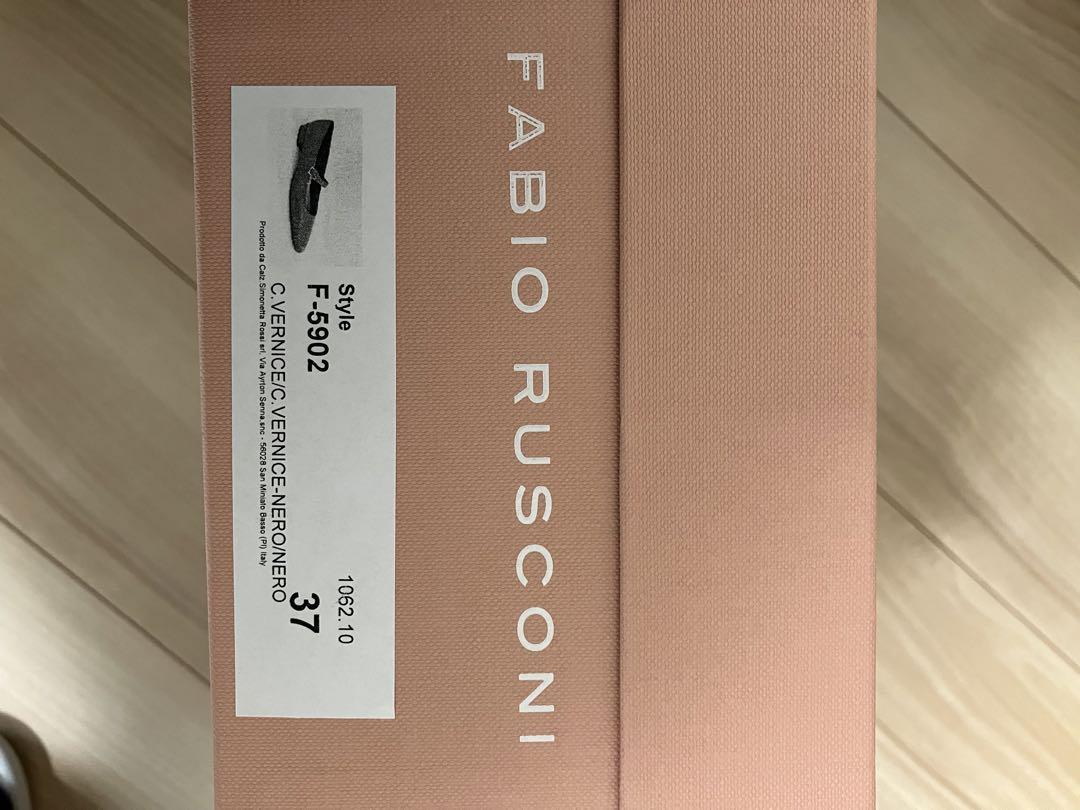 FABIO RUSCONI 37 メリージェーン　エナメル　黒