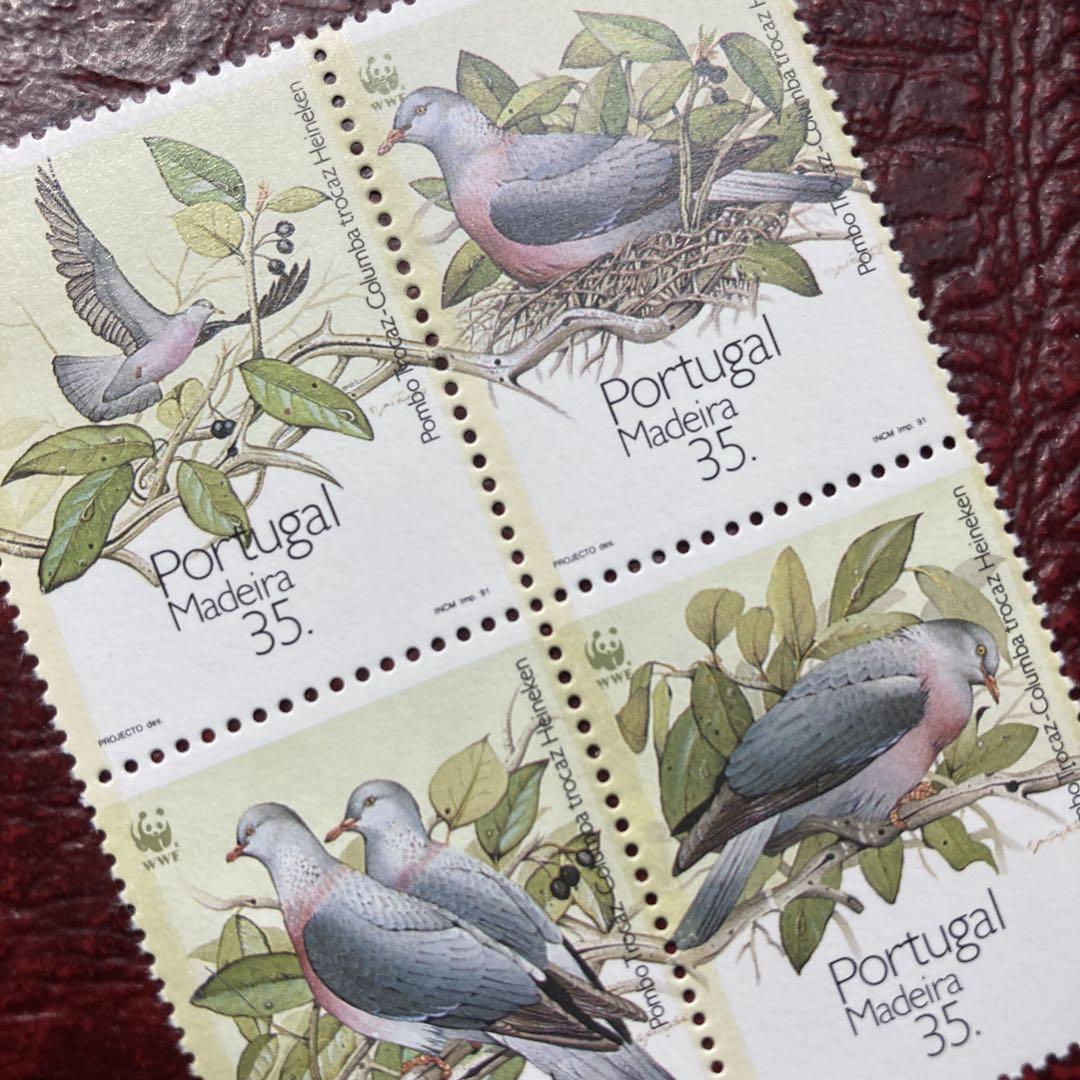 72138セール現品限　外国切手　葡領マデイラ発行鳥4種揃田型