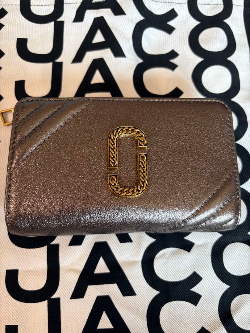 Marc Jacobs メタリックブラウン 二つ折り財布
