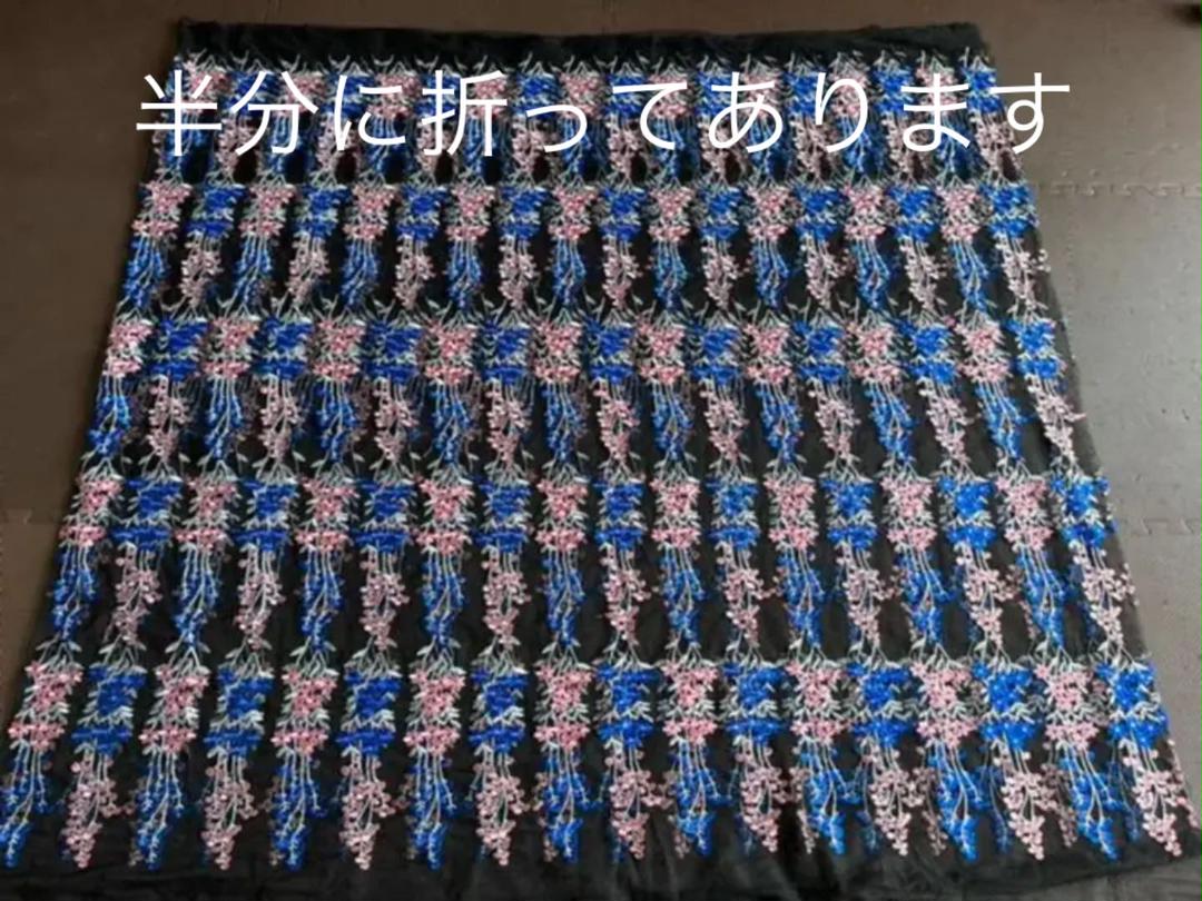 ステキ刺繍のチュール生地　280cm