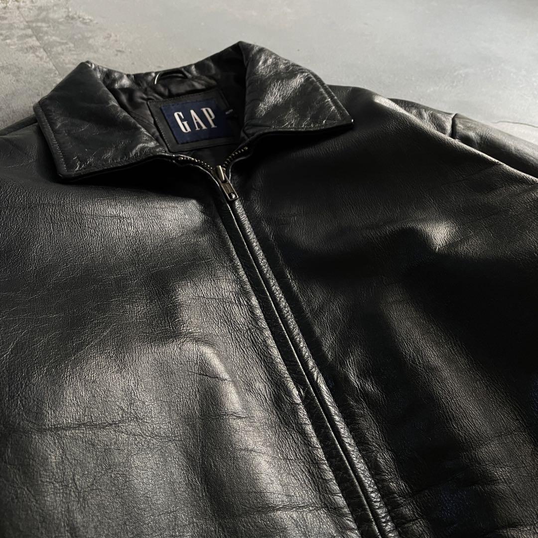 90's old gap ☆牛革☆ M 大きい☆leather jacket