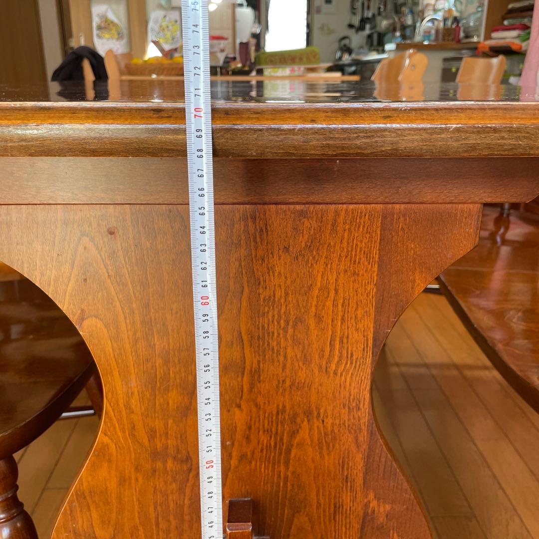 Winds ブラウン ダイニングテーブルセットやや傷や汚れあり MARWIL-DEMENAGEMENTS_CH