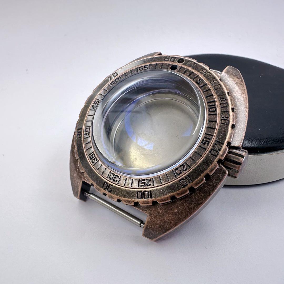 44mm NH35 ケース カスタム MOD SS サファイア ダイバー skx