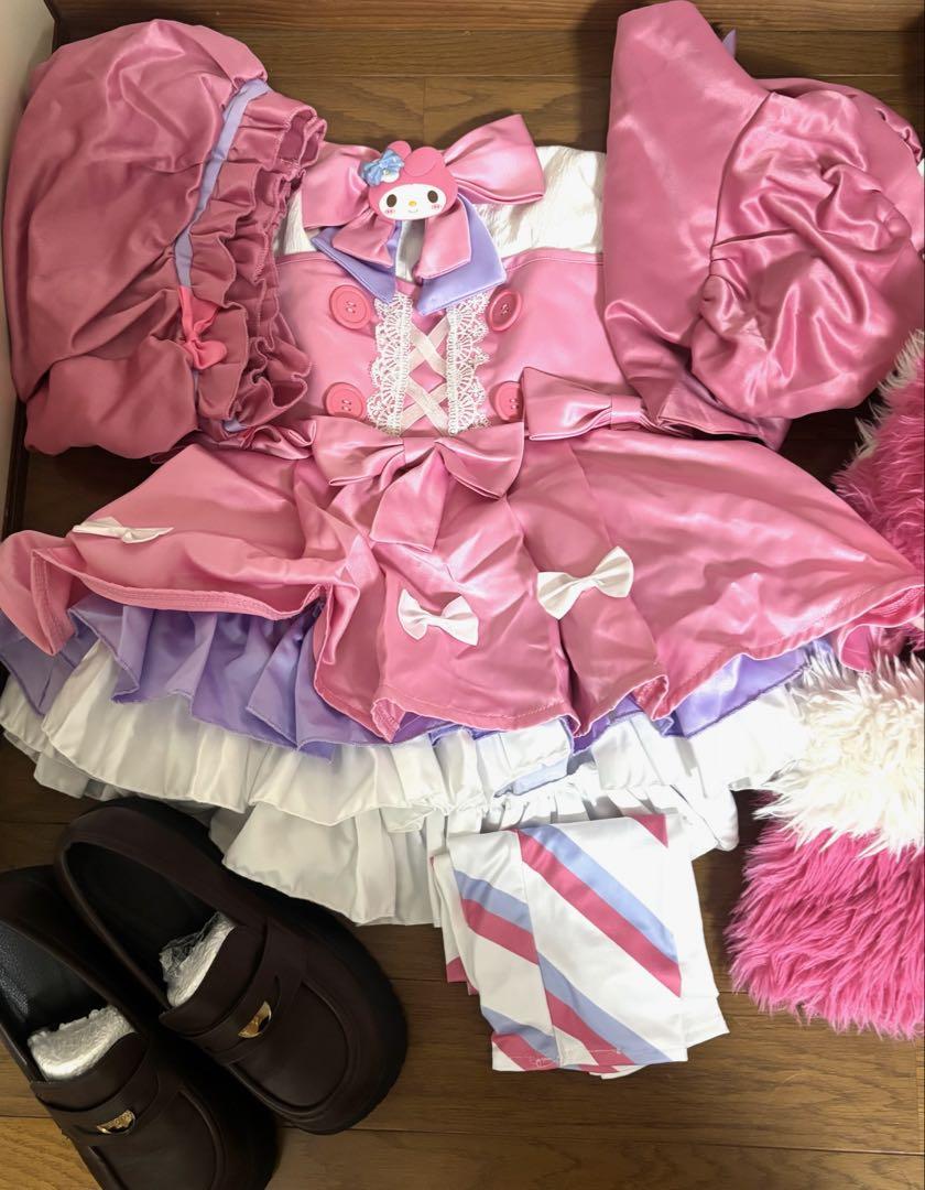 第五人格 コスプレ 応援団 リリー マイメロ 衣装 ウィッグ 靴 道具フルセット