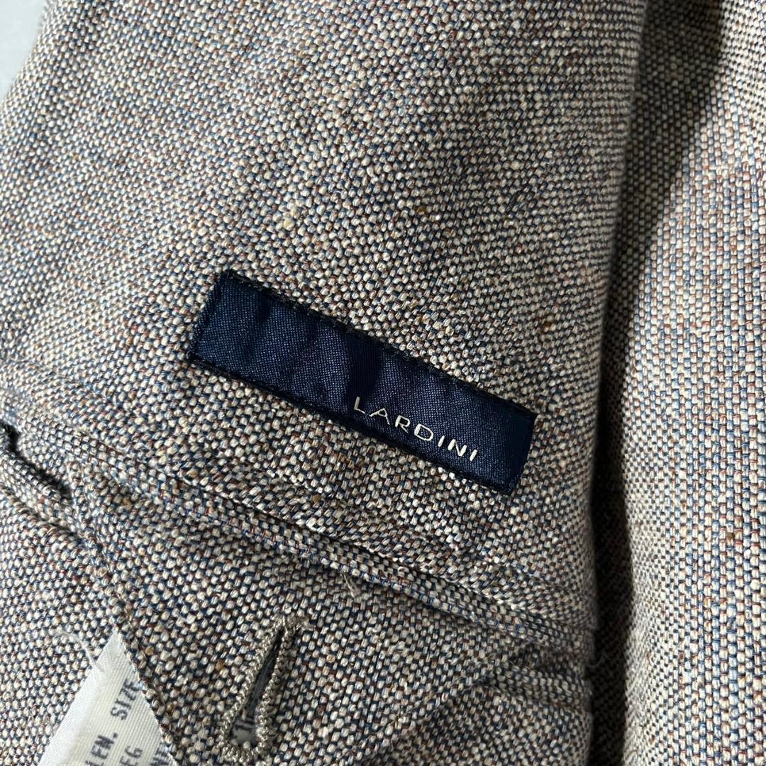 LARDINI イタリア製 リネン シルク テーラードジャケット N140
