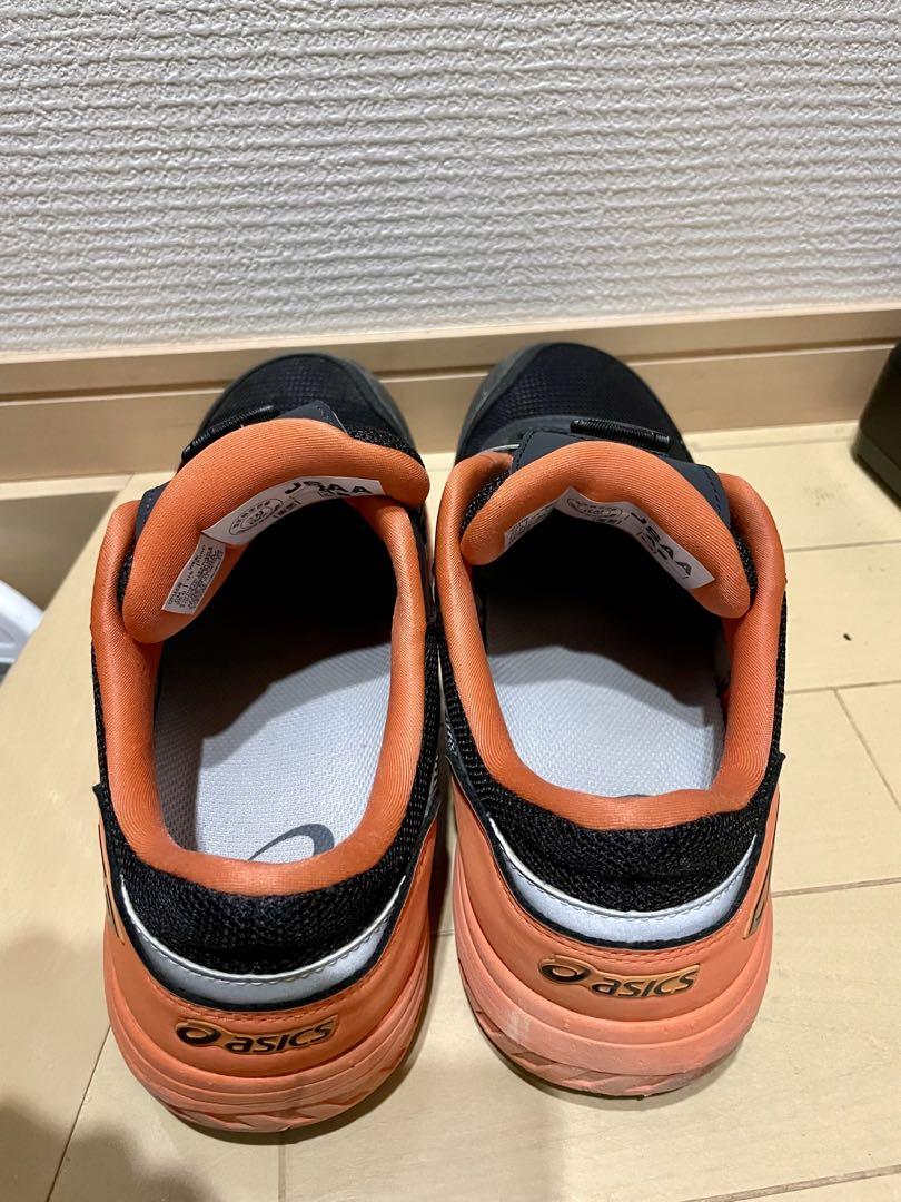 ASICS 安全靴 ボアシステム 黒・オレンジ アシックス スニーカー 26cm