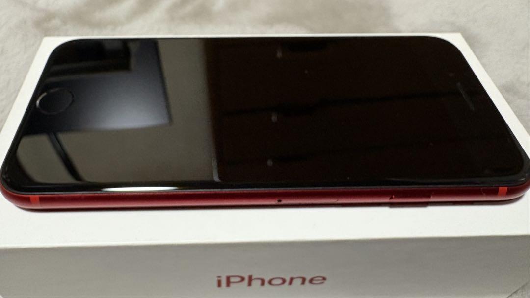 期間限定セール 美品】iPhone バッテリー95% 本体＋付属品＋箱 64GB レッド 8 スマートフォン本体