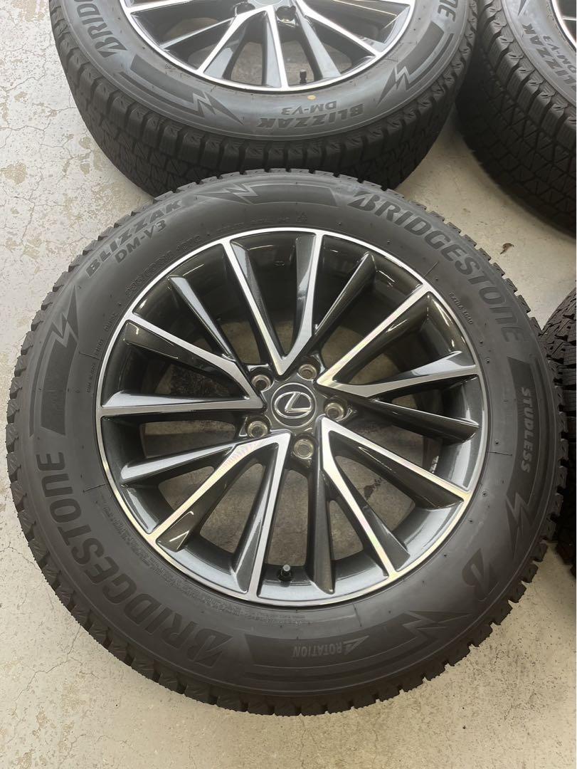 【美品】レクサスNX350 20系 純正ホイールスタッドレス4本セット【バリ溝】