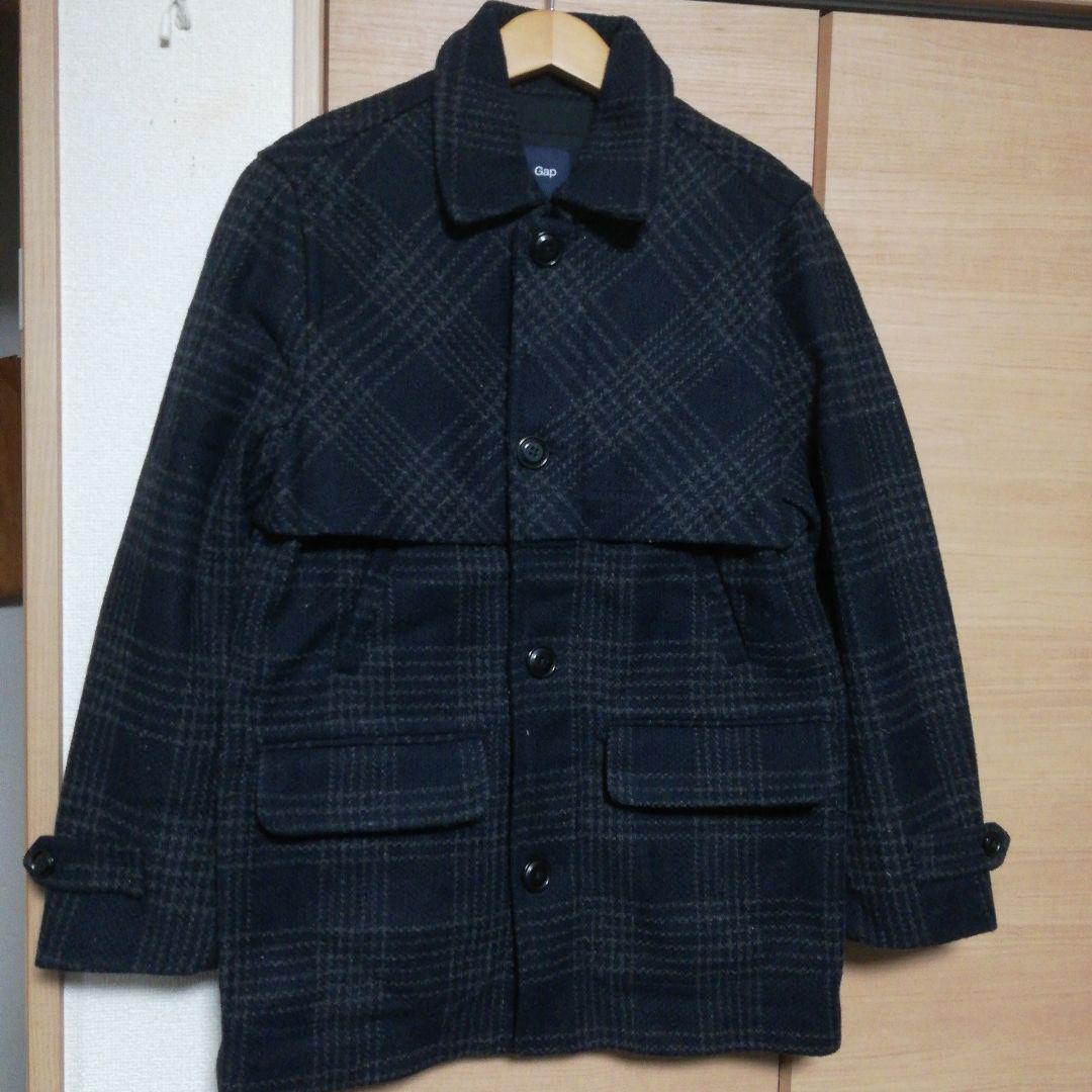 良品【GAP】羊毛ダブルマッキーノクルーザージャケット オンブレ