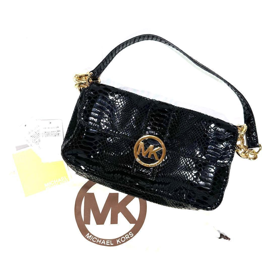 美品 マイケルコース　ショルダーバッグ　結婚式　パーティー　ブラック　ゴールド